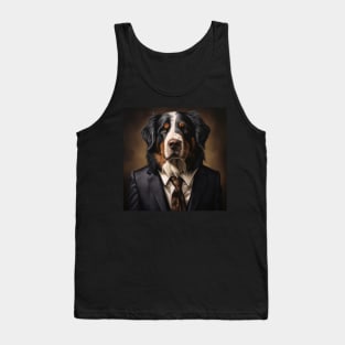 Bernese Mountain Dog in Suit Tank Top